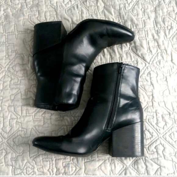 aaden block heel booties
